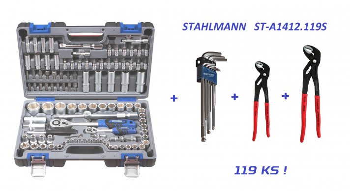 ST-A1412.119S akční sestava nářadí, 119 ks