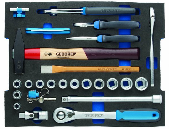 GEDORE BLUE 1100-01 Sada nástrojů HANDWERKER v kufru L-BOXX® 136, 58dílný 1100 CT2-01 2936828