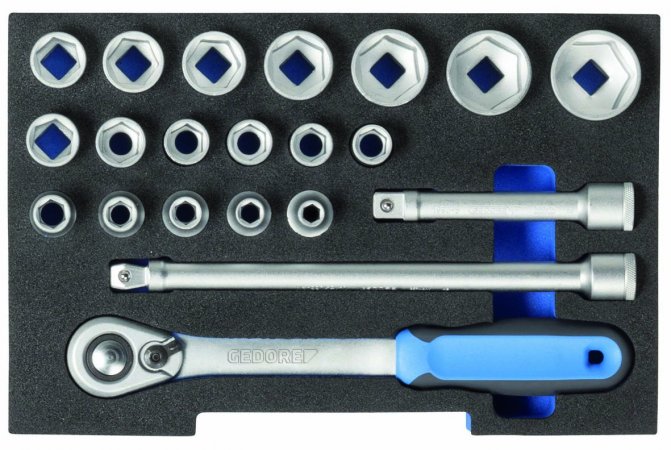 GEDORE BLUE 1100 CT1-19 Sada nástrčných klíčů 1/2" v modulu 1/2 L-BOXX® 136, 21 kusů 1100 CT1-19 2836009