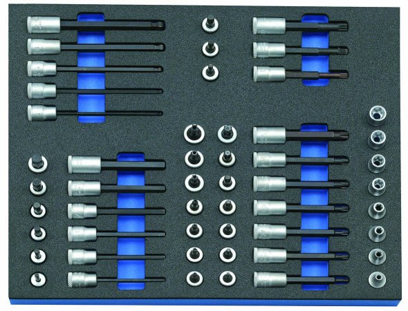 GEDORE BLUE 2005 CT2-TX 30 Sada nástrčkových klíčů 3/8" v 2/4 modulu CT 2005 CT2-TX 30 2016508