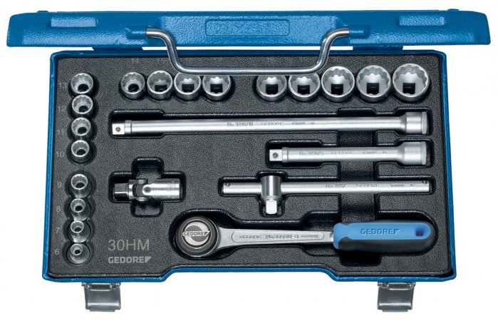 GEDORE BLUE 30 HMU / D 30 HMU Sada nástrčkových klíčů 3/8" 22 kusy D 30 HMU-3 6240470