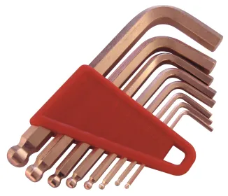 Endres Sada INBUS klíče s kuličkou vnitřní šestihran držák + 8 klíčů  nejiskřivý (ATEX) 9-tlg. / 9-pcs. 0250066C