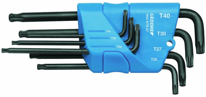 GEDORE BLUE H 43 KTX-07 Sada zahnutých klíčů pro šrouby TX H 43 KTX-07 1531441