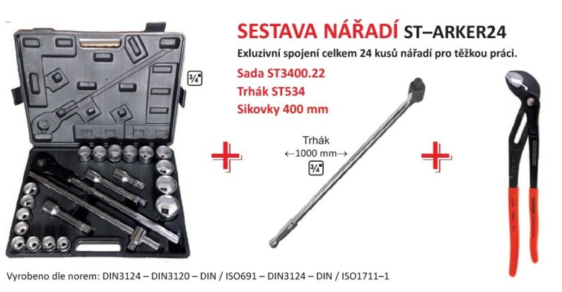 STAHLMANN professional tools SESTAVA NÁŘADÍ ST–ARKER24 ST–ARKER24 ST–ARKER24